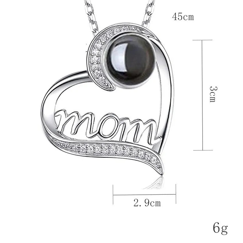 MOM Heart Necklace – Custom Gift